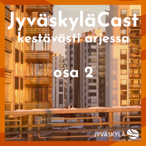 Rakennuksia ja tekstiä. Kuva Jyväskylän kaupunki