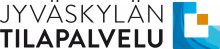 Jyväskylän Tilapalvelun logossa on teksti Jyväskylän Tilapalvelu ja logo. Kuva Tilapalvelu